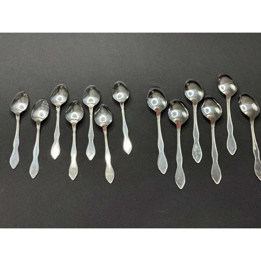 Oneida 1881 Rogers TWILIGHT Burnished Stainless Teaspoon Tablespoon Lot 13